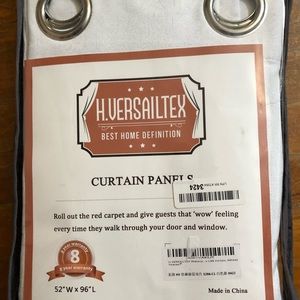 H.Versailtex waterproof 52x95 inch white heavy duty curtain one panel